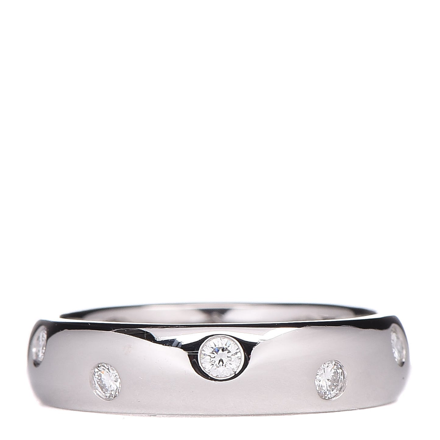 Platinum Diamond Etoile Band Ring 48 4.5