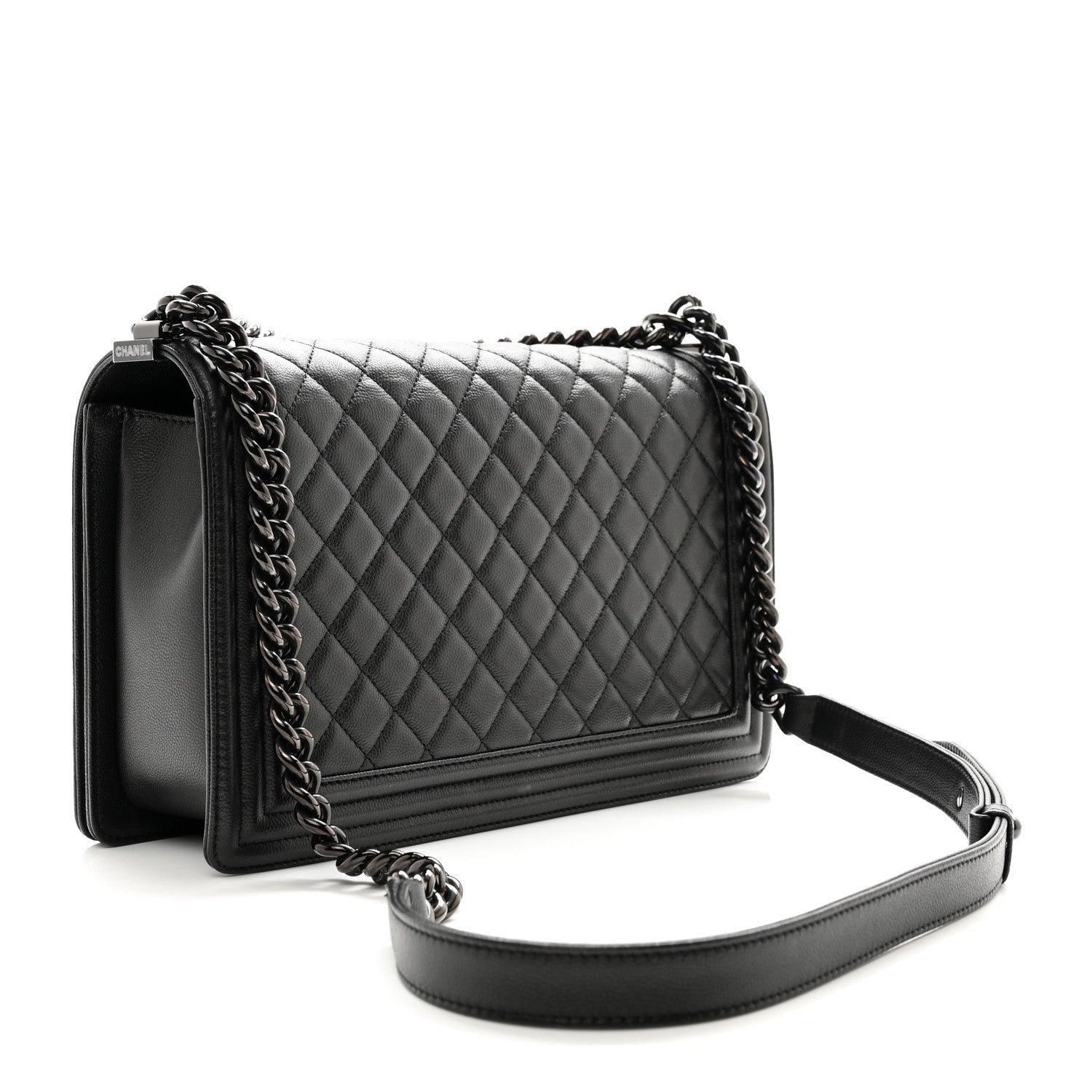 Chanel Caviar Quilted New Medium Boy Flap So Black 3 of 11