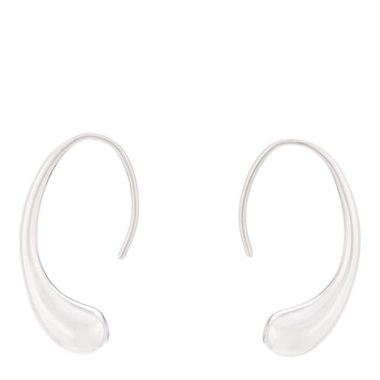 Tiffany Sterling Silver Elsa Peretti Teardrop Drop Earrings 3 of 5