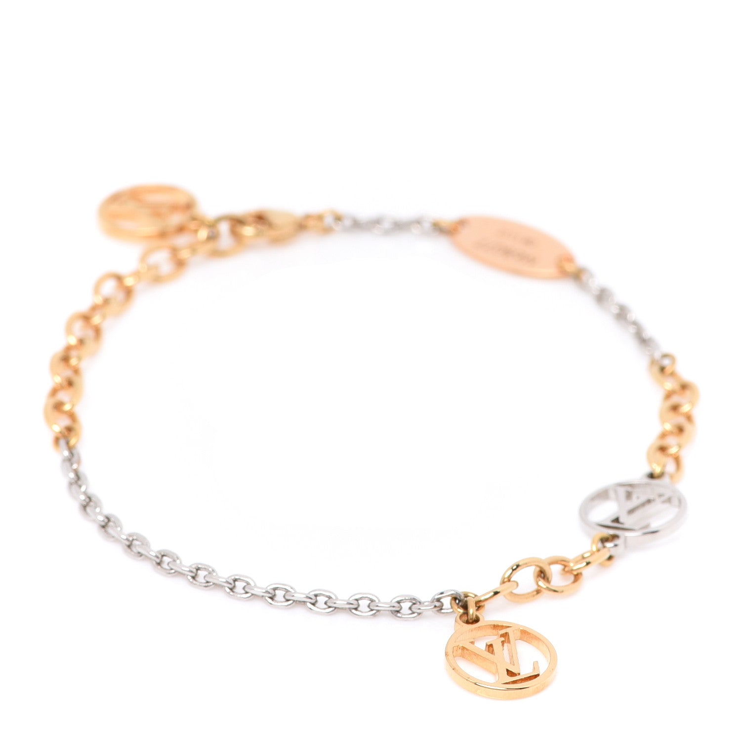Louis Vuitton Logomania Bracelet Silver Gold 1 of 6