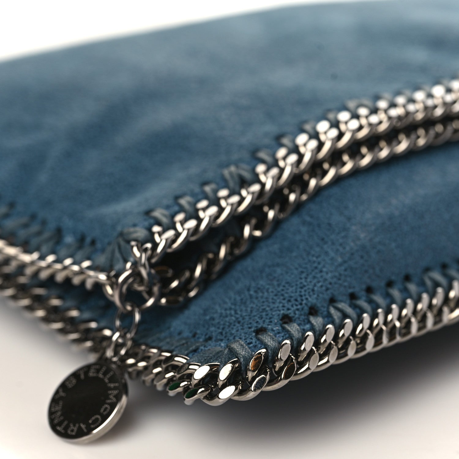 Stella McCartney Shaggy Deer Falabella Fold Over Clutch Blue 9 of 11