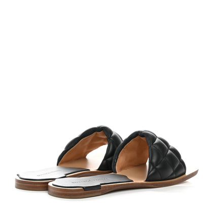 Bottega Veneta Nappa Matelasse Padded Flat Sandals 37.5 Black 4 of 7