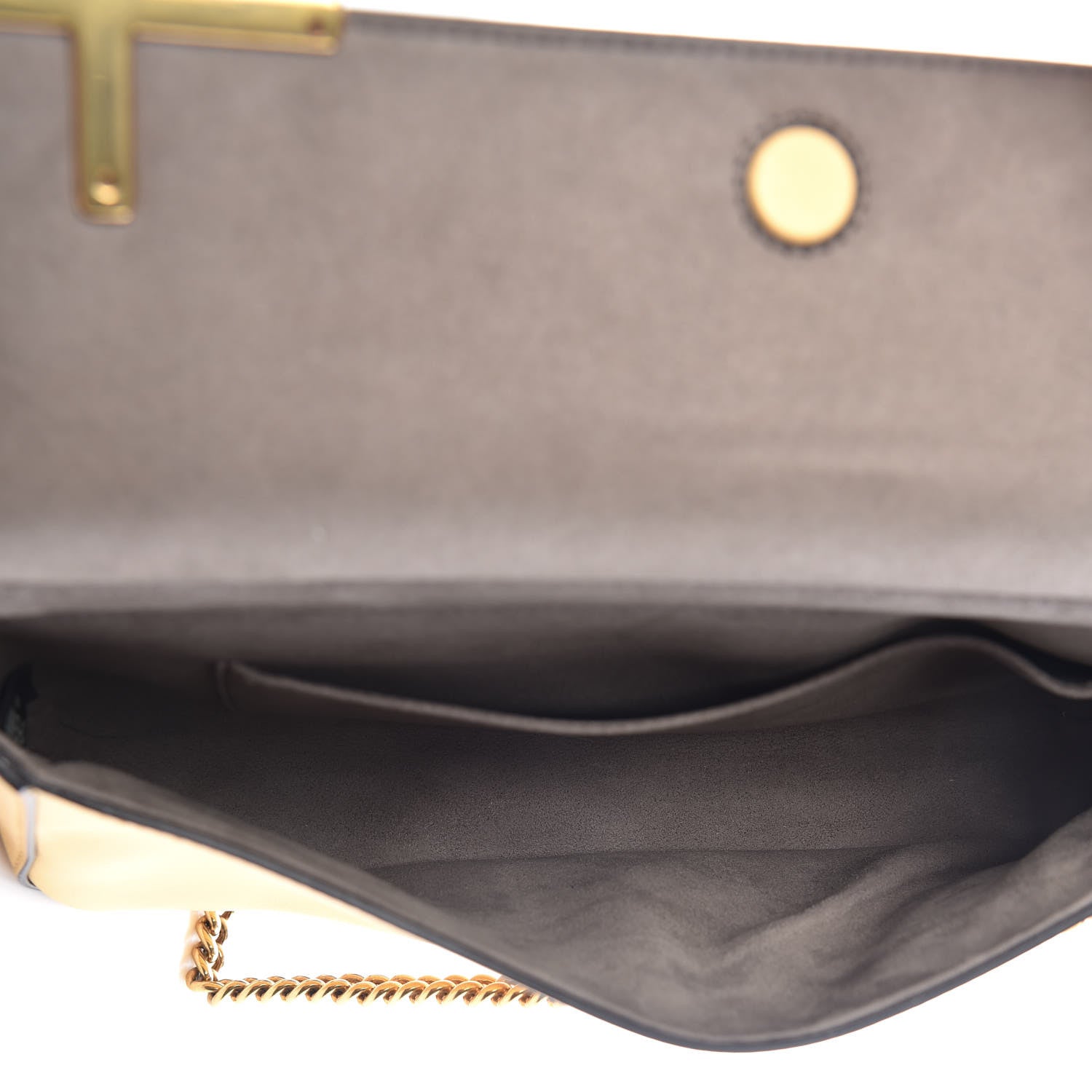 Fendi Vitello Grace Glazed Fabric FF 1974 Double F Shoulder Bag Alchemy Mogano Panna 8 of 11