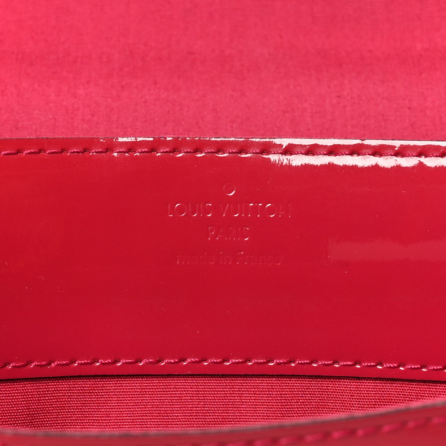Louis Vuitton Patent Louise Clutch Rose Indien 6 of 8