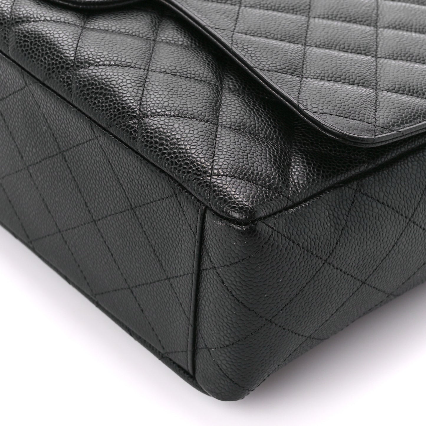 Caviar Quilted Maxi Single Flap Black