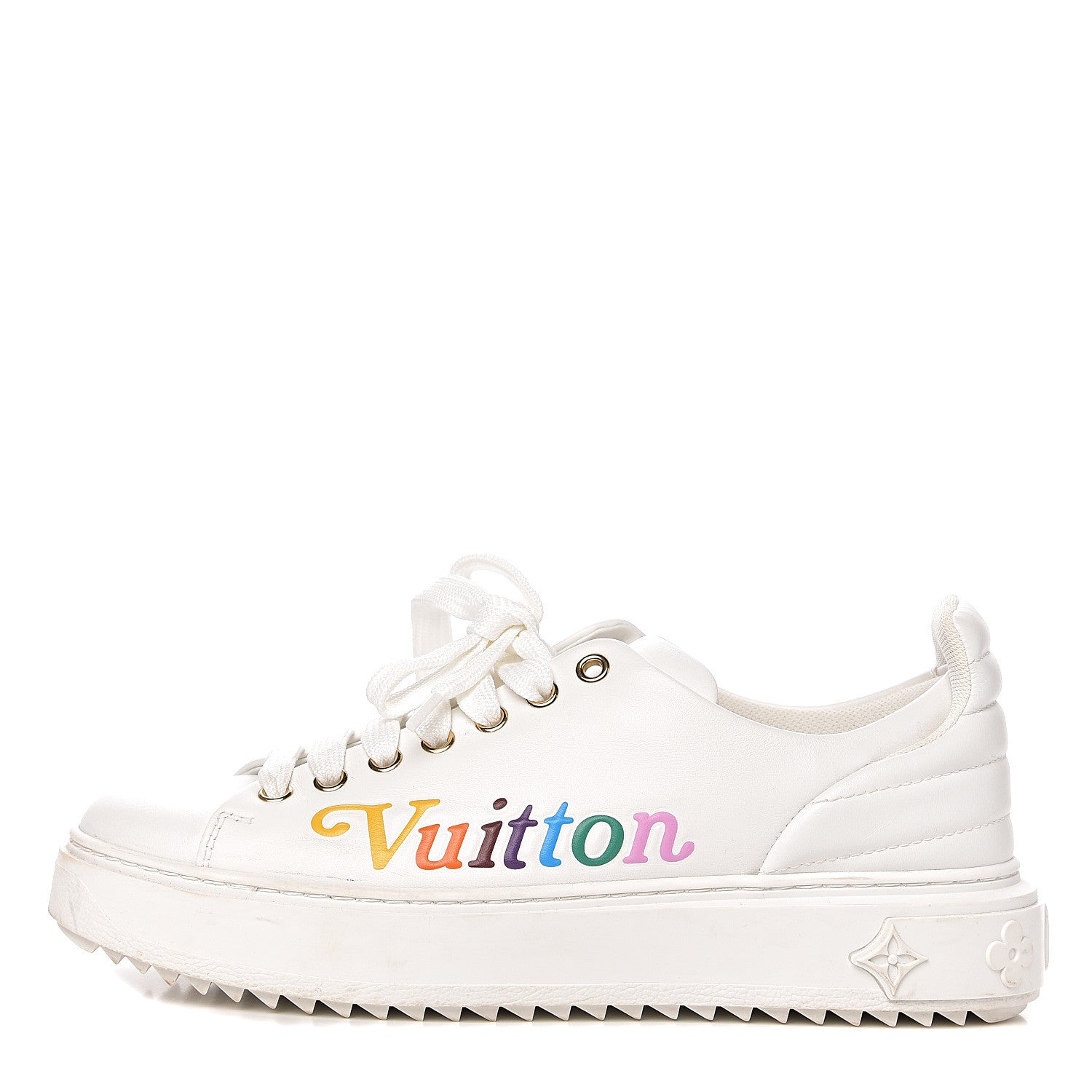 Louis Vuitton Calfskin Time Out New Wave Sneakers 38 White 1 of 13
