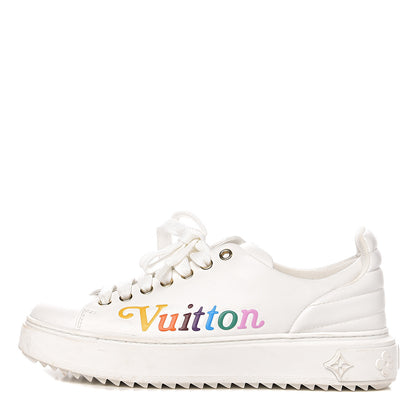 Louis Vuitton Calfskin Time Out New Wave Sneakers 38 White 1 of 13