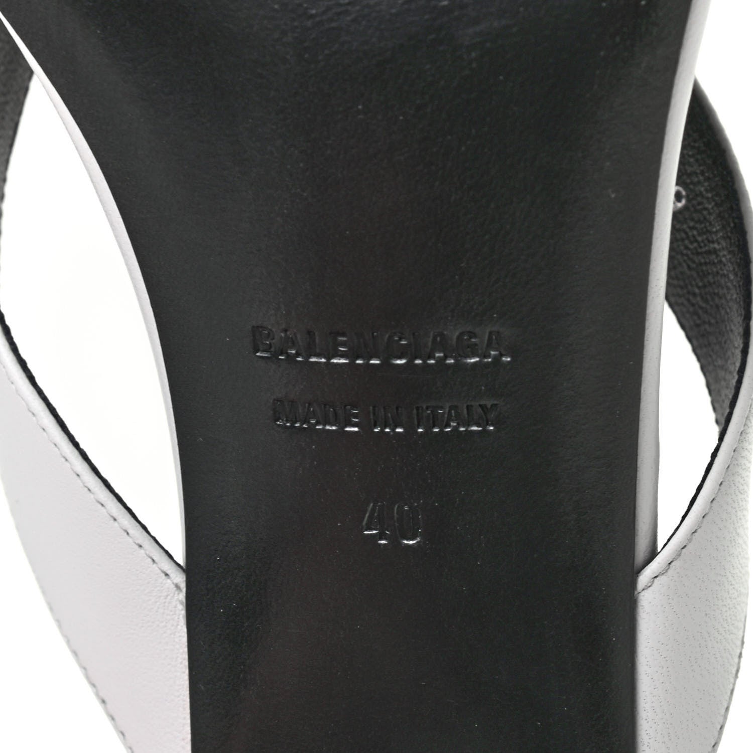 Balenciaga Soft Nappa Logo Double Square Flat 60mm Sandals 40 White Black 6 of 10