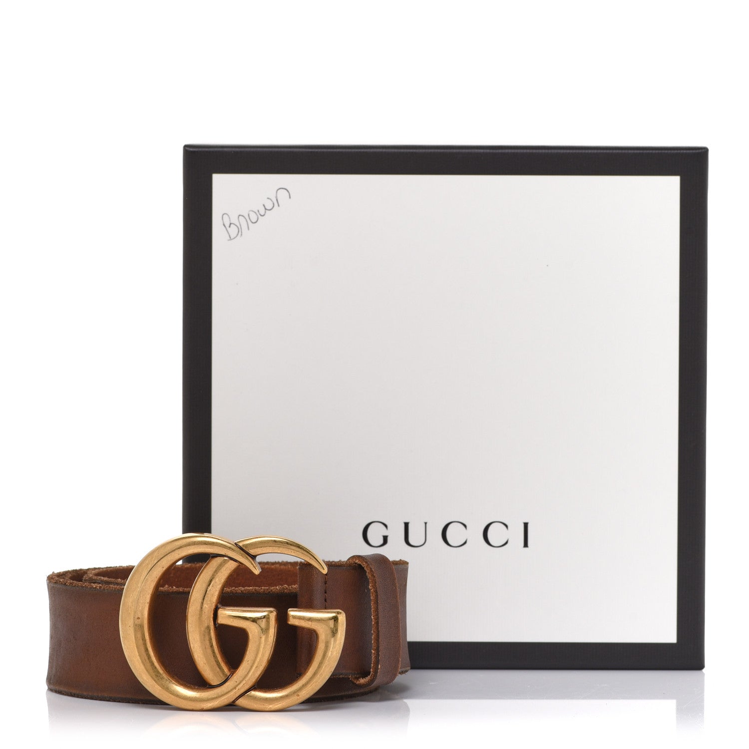 Gucci Faded Calfskin Double G Belt 80 32 Cuir 5 of 5