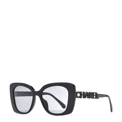 Chanel Acetate Strass Polarized Square Sunglasses 5422-B Black 1 of 9