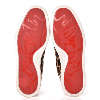 Christian Louboutin Pony Hair Spikes Orlato Flat Sneakers 38.5 Leopard 5 of 12