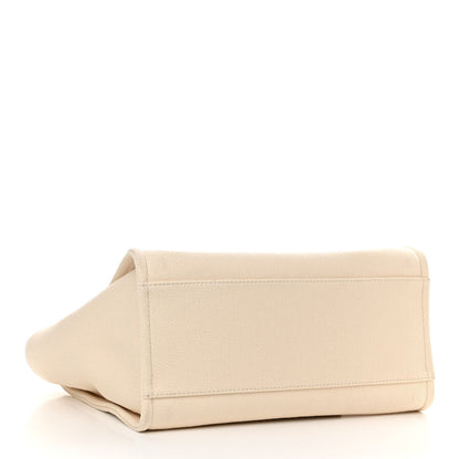 Chanel Canvas Pearl Large Deauville Tote Ecru Beige 4 of 12
