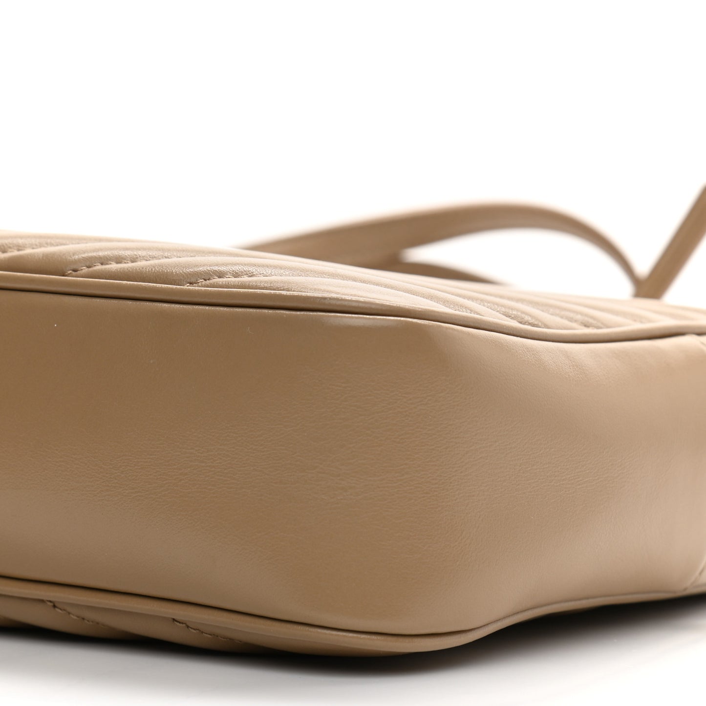 Calfskin Matelasse Monogram Lou Camera Bag Dark Latte