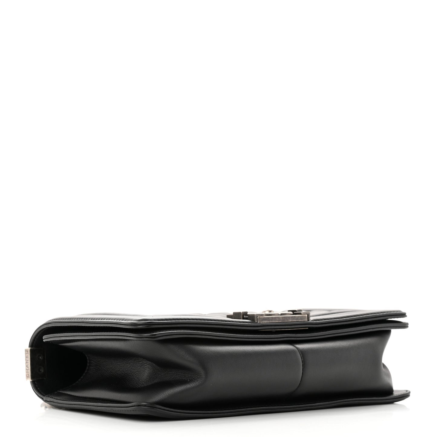 Calfskin Quilted Medium Boy Flap Black