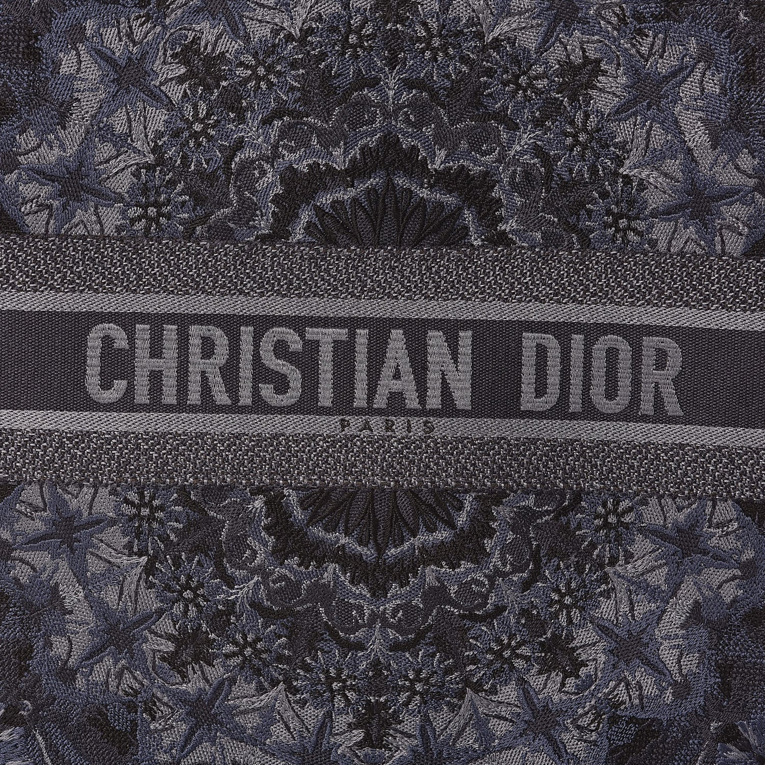 Christian Dior Canvas Embroidered KaleiDioroscopic Book Tote Blue 10 of 11