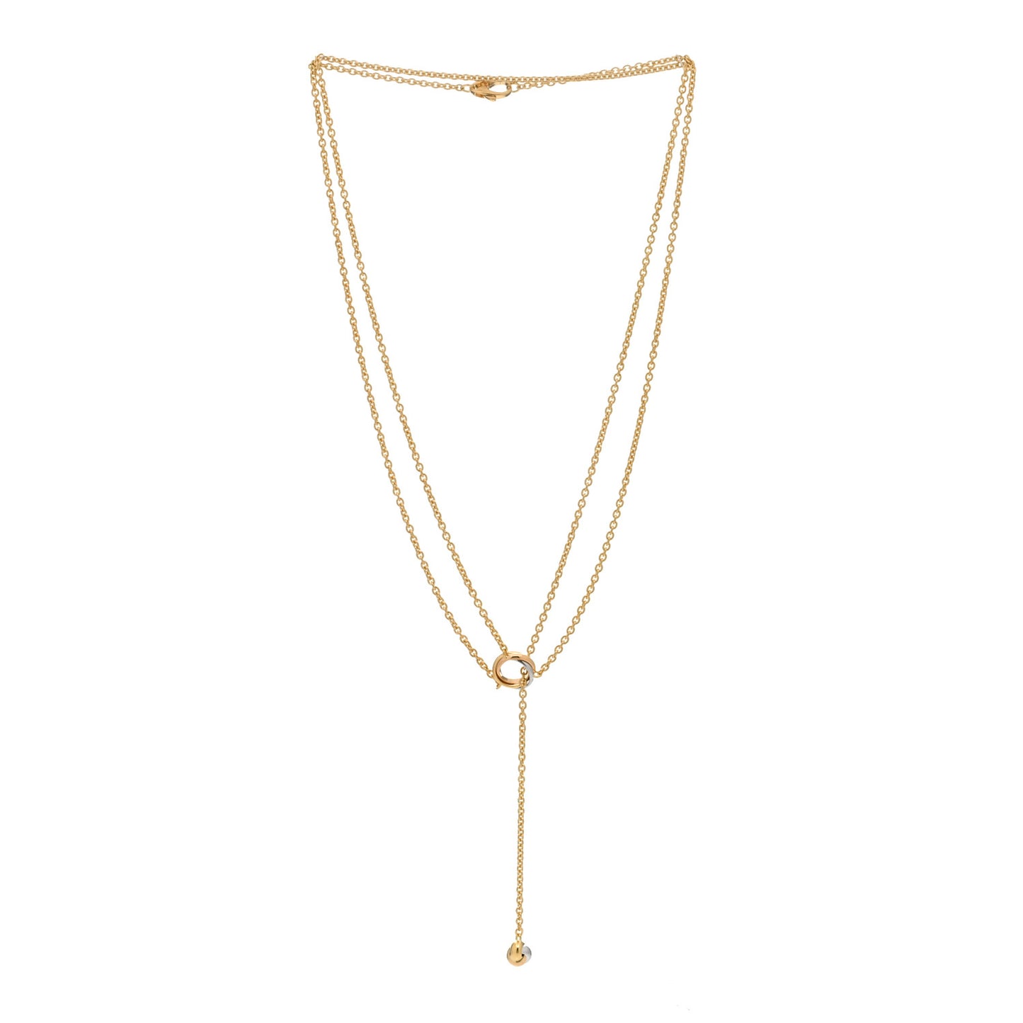 18K Pink Yellow White Gold Baby Trinity Pampilles Necklace