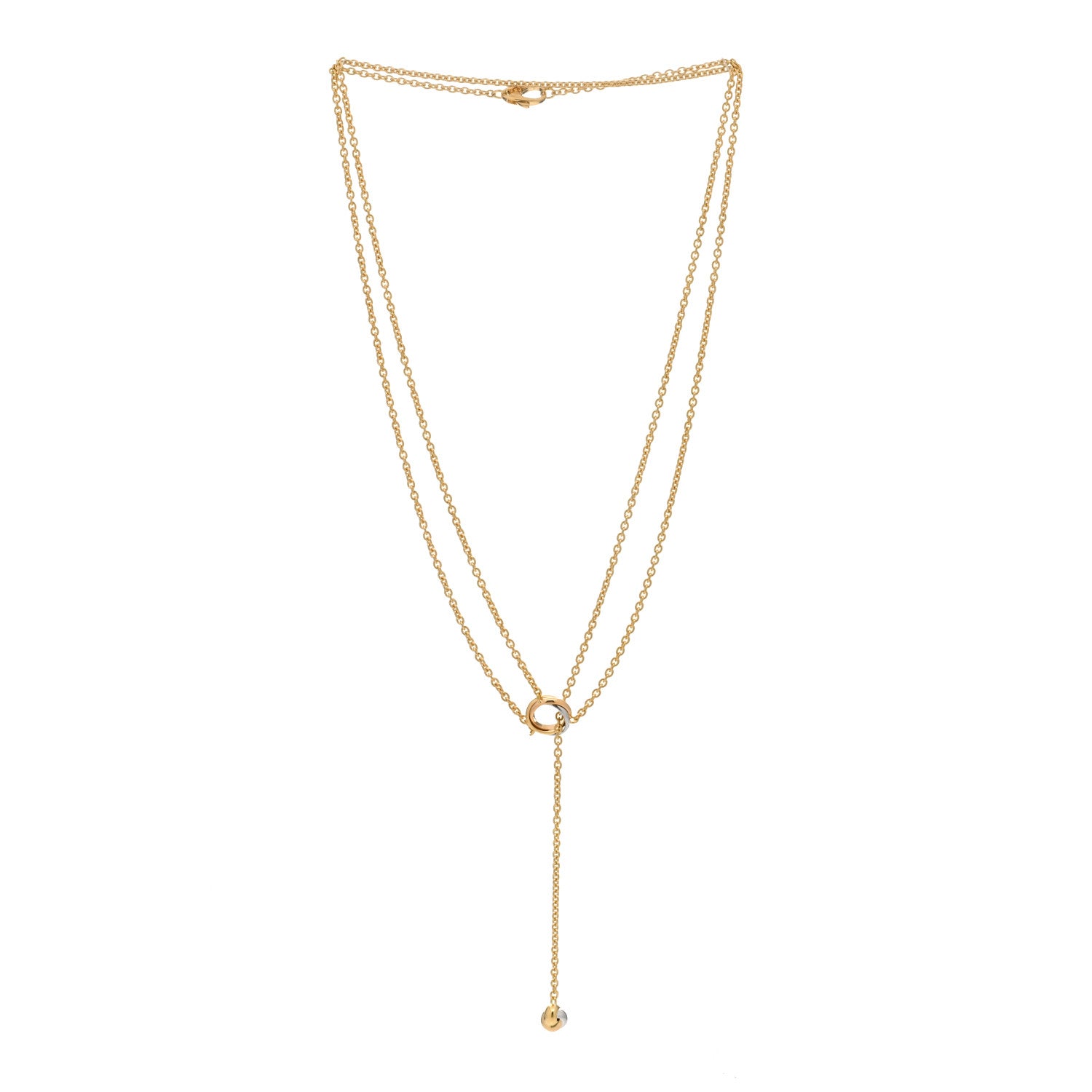 Cartier 18K Pink Yellow White Gold Baby Trinity Pampilles Necklace 2 of 3