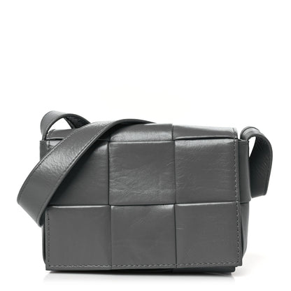 Bottega Veneta Lambskin Maxi Intreccio Candy Cassette Crossbody Bag Grey 1 of 10