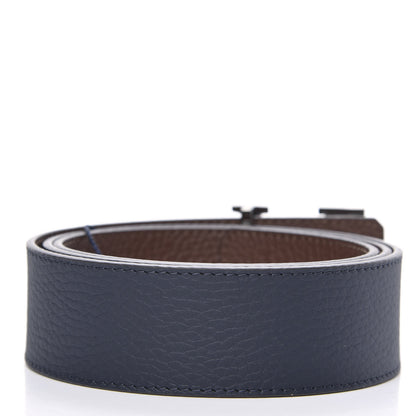 Louis Vuitton Taurillon Calfskin 40mm LV Tilt Reversible Belt 95 38 Navy Cognac 2 of 5
