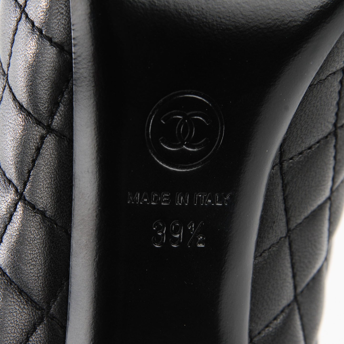 Lambskin Quilted Pumps 39.5 Black