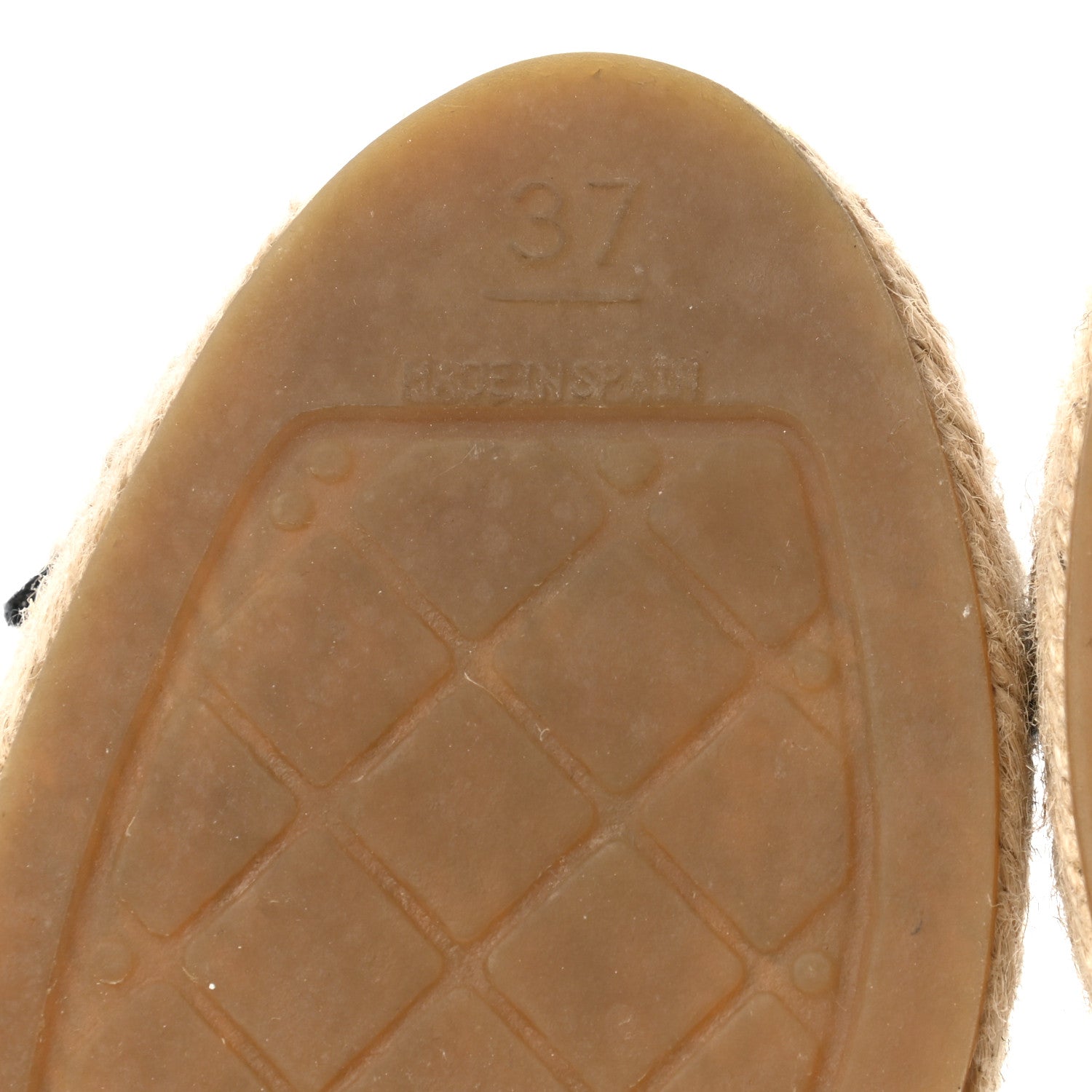 Chanel Mesh Grosgrain CC Espadrilles 37 Beige Black 6 of 9