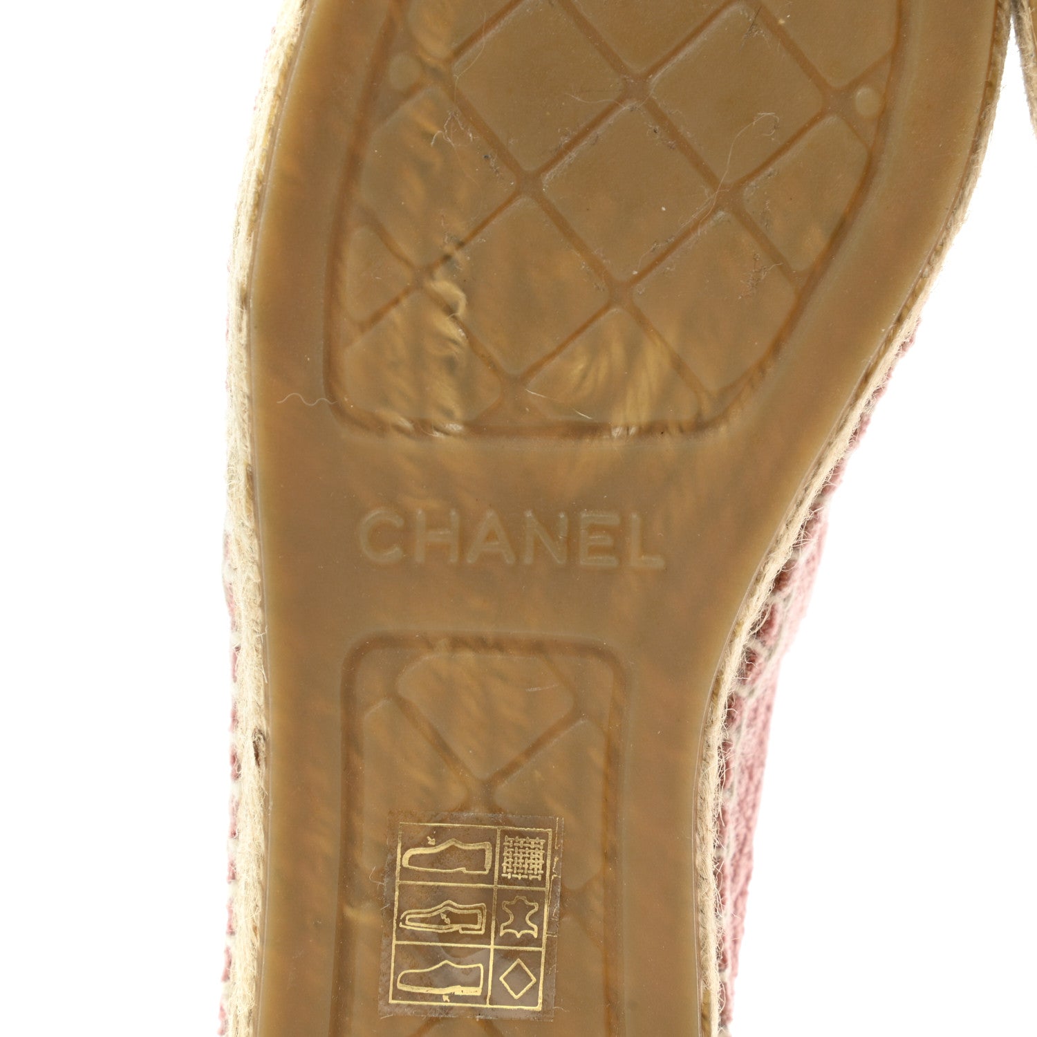 Chanel Velvet Grosgrain Quilted Camellia CC Espadrilles 37 Pink Black 6 of 10