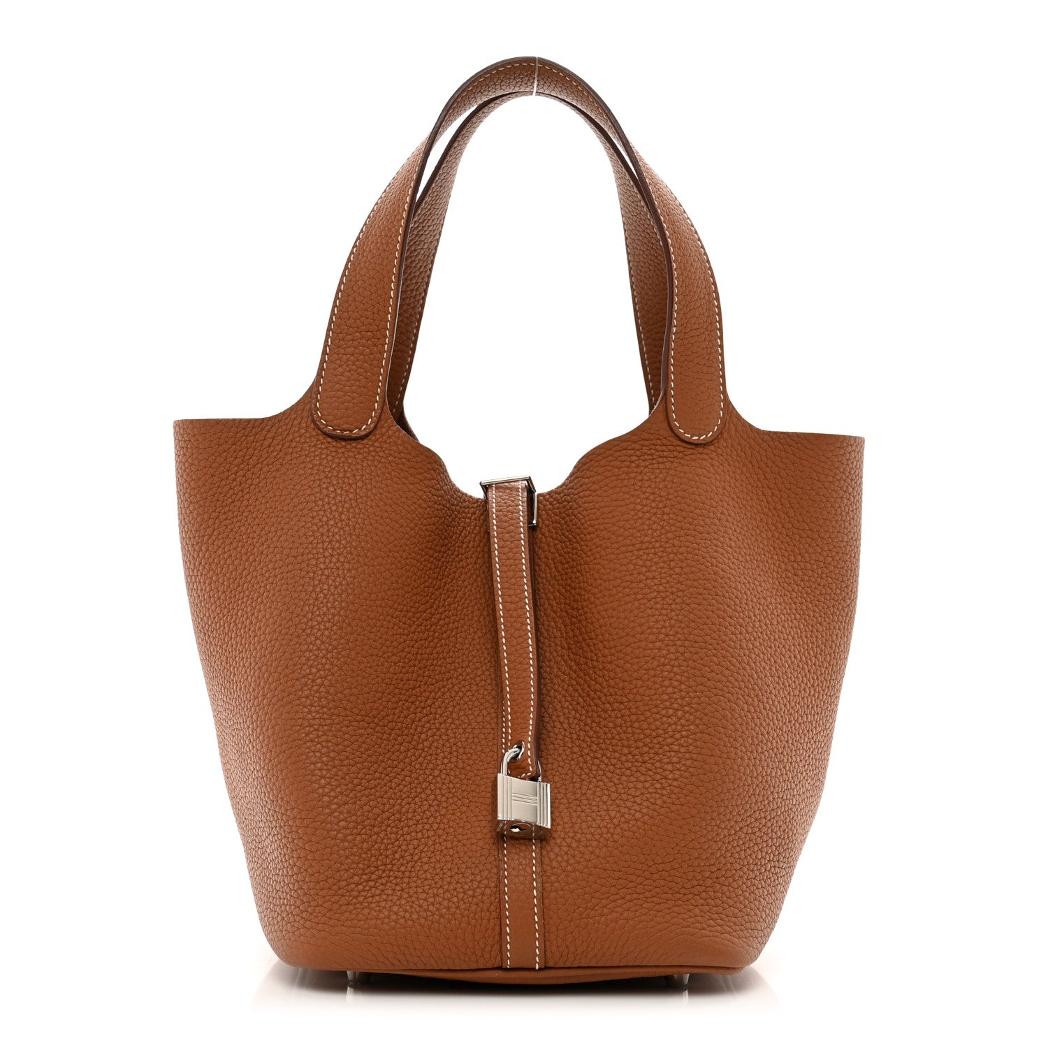 Hermes Taurillon Clemence Picotin Lock 22 MM Gold 1 of 9