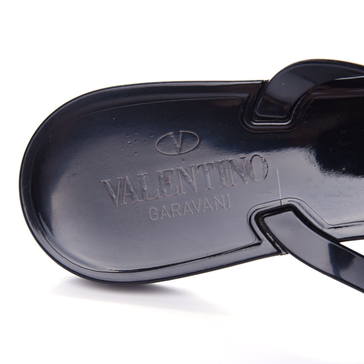 Valentino Garavani PVC Jelly Glitter Rockstud Bow Thong Sandals 41 Black 8 of 10