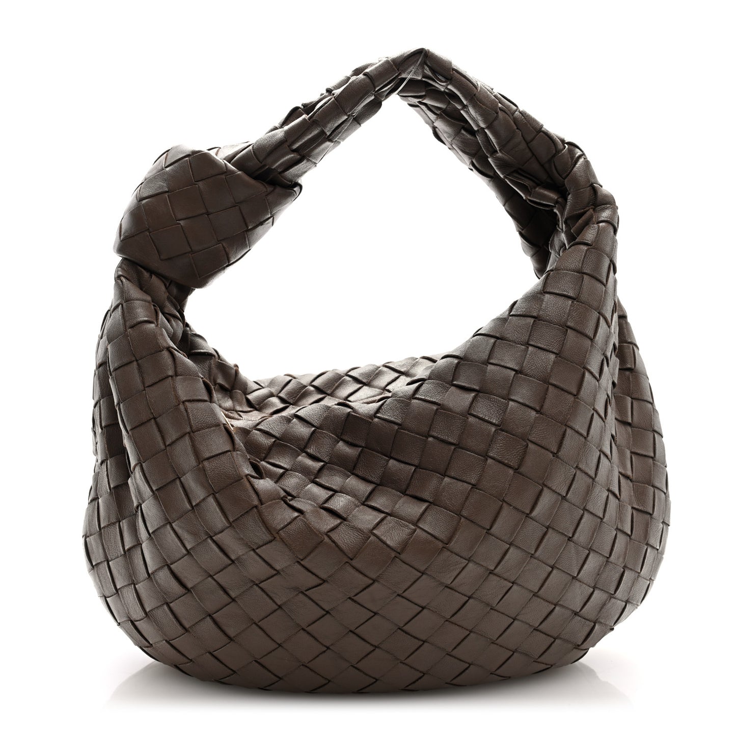 Nappa Intrecciato Teen Jodie Hobo Dark Taupe