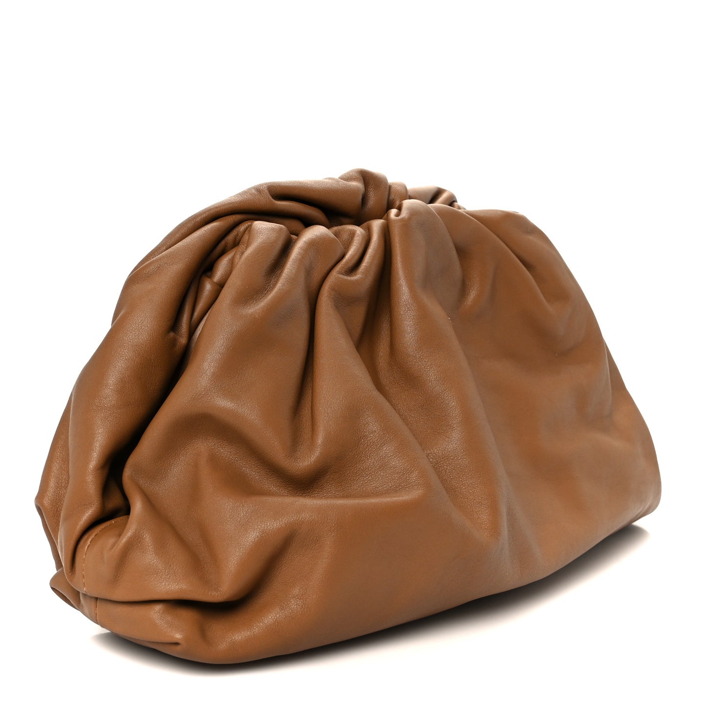Smooth Butter Calf The Pouch Oversized Clutch Cammello