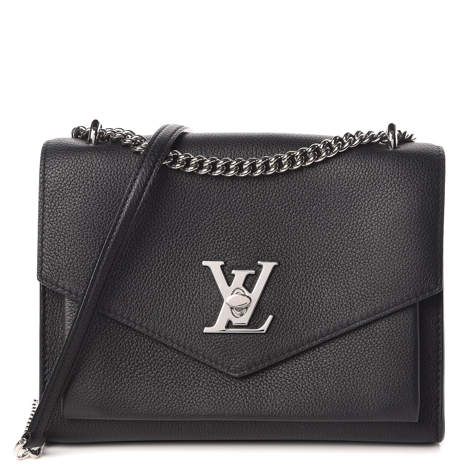 Louis Vuitton Soft Calfskin My Lockme Chain Bag BB Black 1 of 9