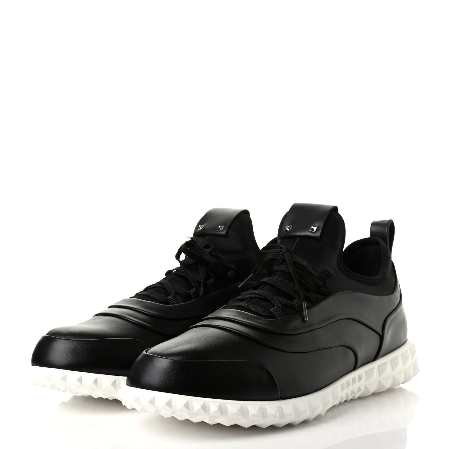 Nylon Rubber Calfskin Mens Soul AM Sneakers 39 Black