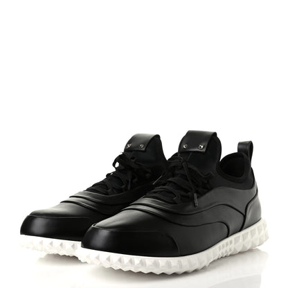Valentino Garavani Nylon Rubber Calfskin Mens Soul AM Sneakers 39 Black 3 of 10