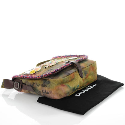 Chanel Washed Toile Graffiti On The Pavements Messenger Khaki Multicolor 4 of 7