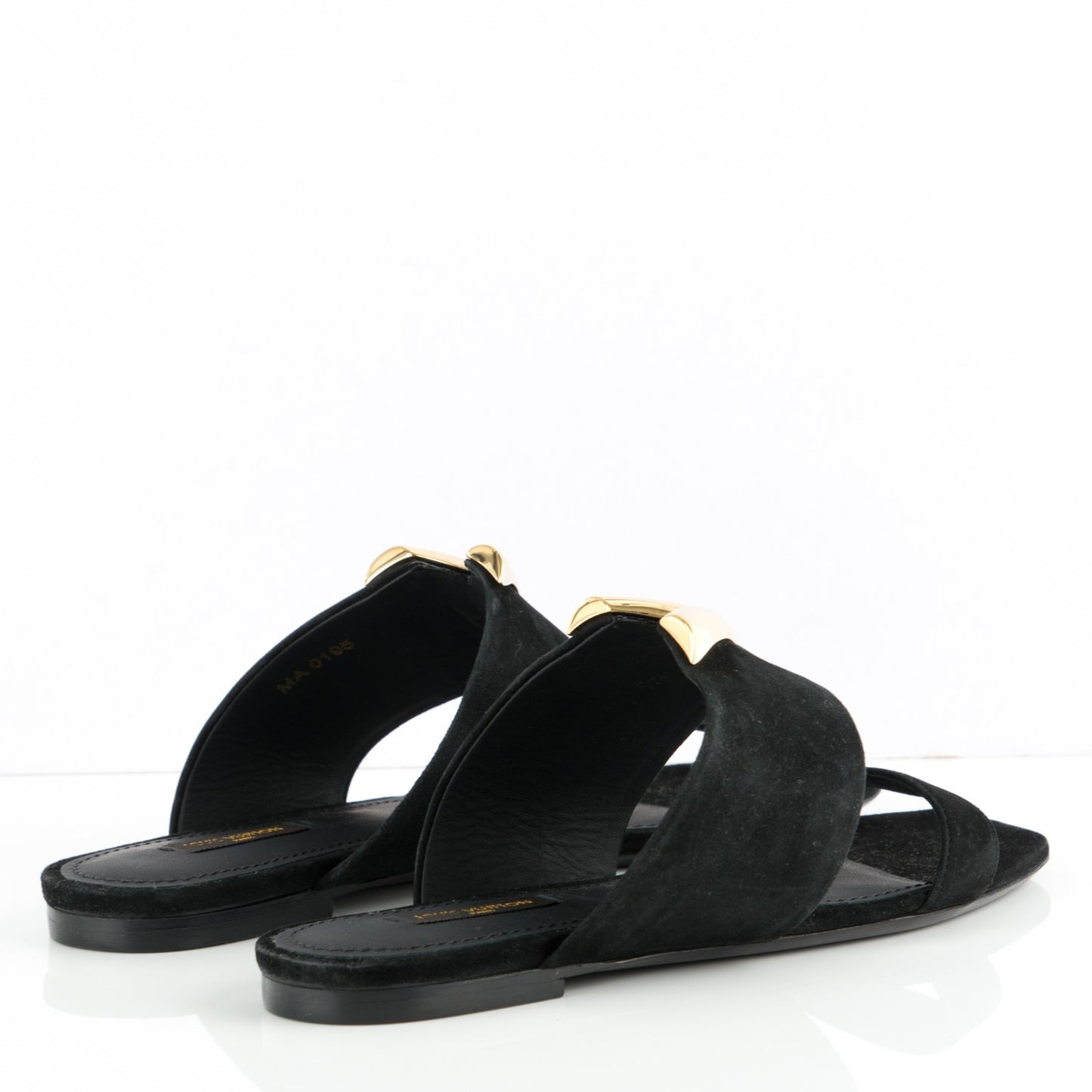 Suede Bayfront Mule Sandals 38 Black