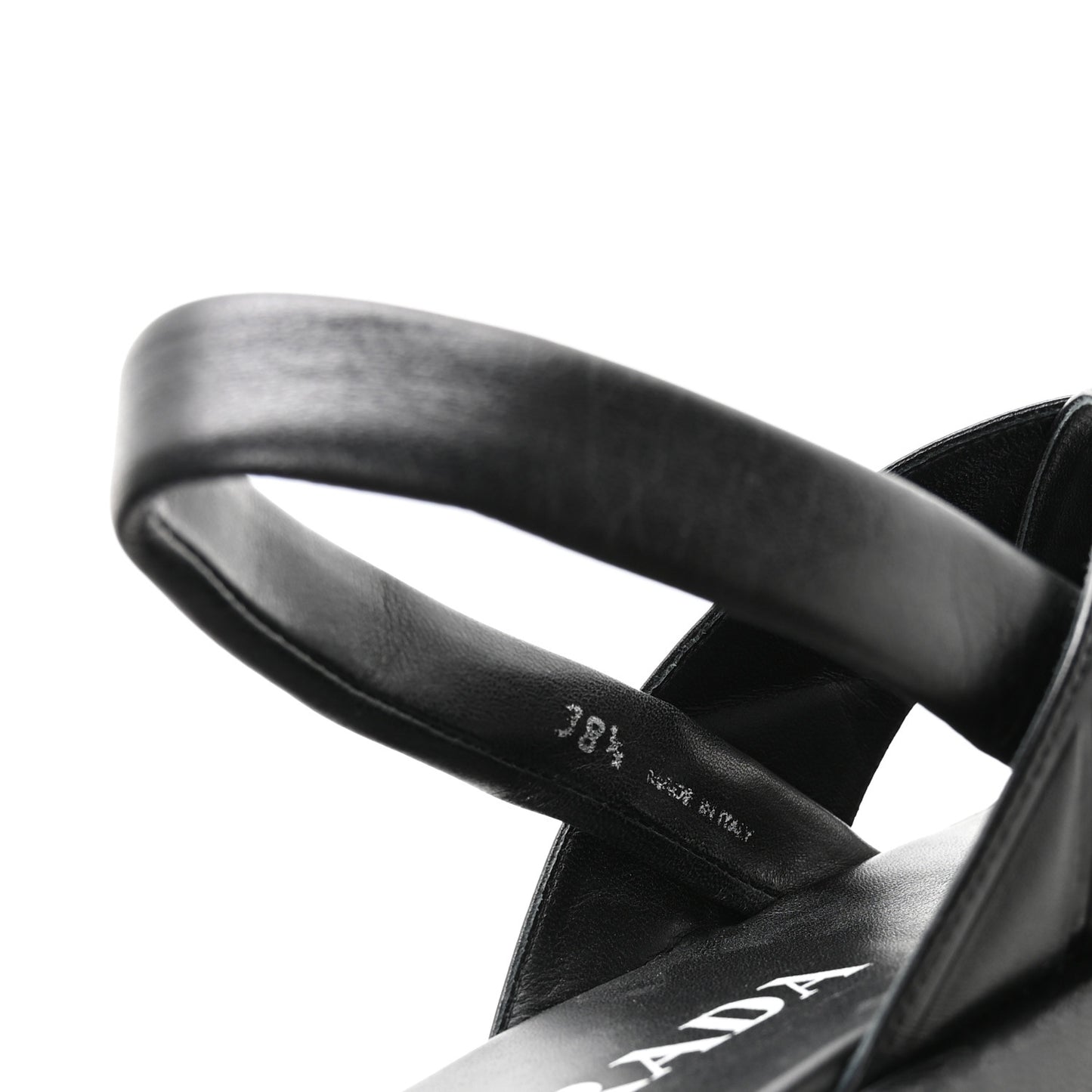 Nappa Quilted Padded Platform Slingback Sandals 38.5 Black