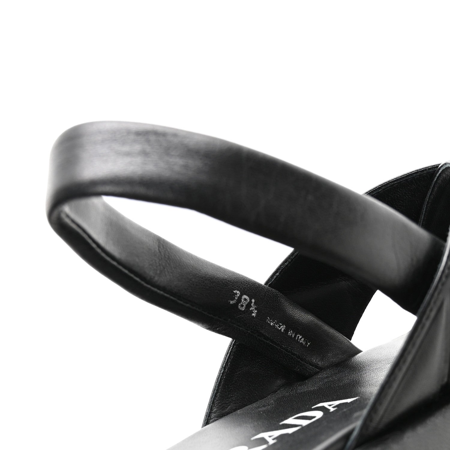 Prada Nappa Quilted Padded Platform Slingback Sandals 38.5 Black 7 of 8