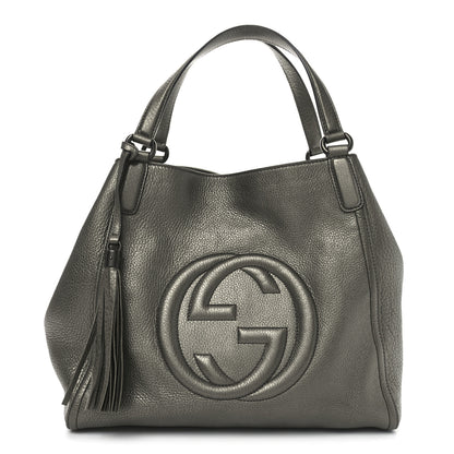 Gucci Metallic Cellarius Calfskin Medium Soho Shoulder Bag Sasso 1 of 10