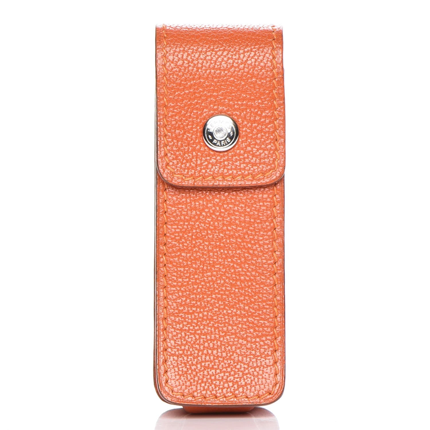 Hermes Chevre Chewing Gum Lipstick Holder Orange 1 of 8