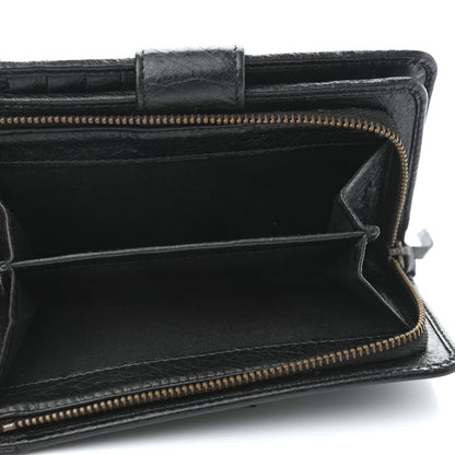 Balenciaga Agneau Classic Hardware Continental Zip Around Wallet Black 8 of 9
