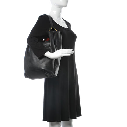Miu Miu Goatskin Madras Bucket Bag Black Porpora 2 of 7