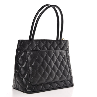 Chanel Caviar Quilted Medallion Tote Black 3 of 14