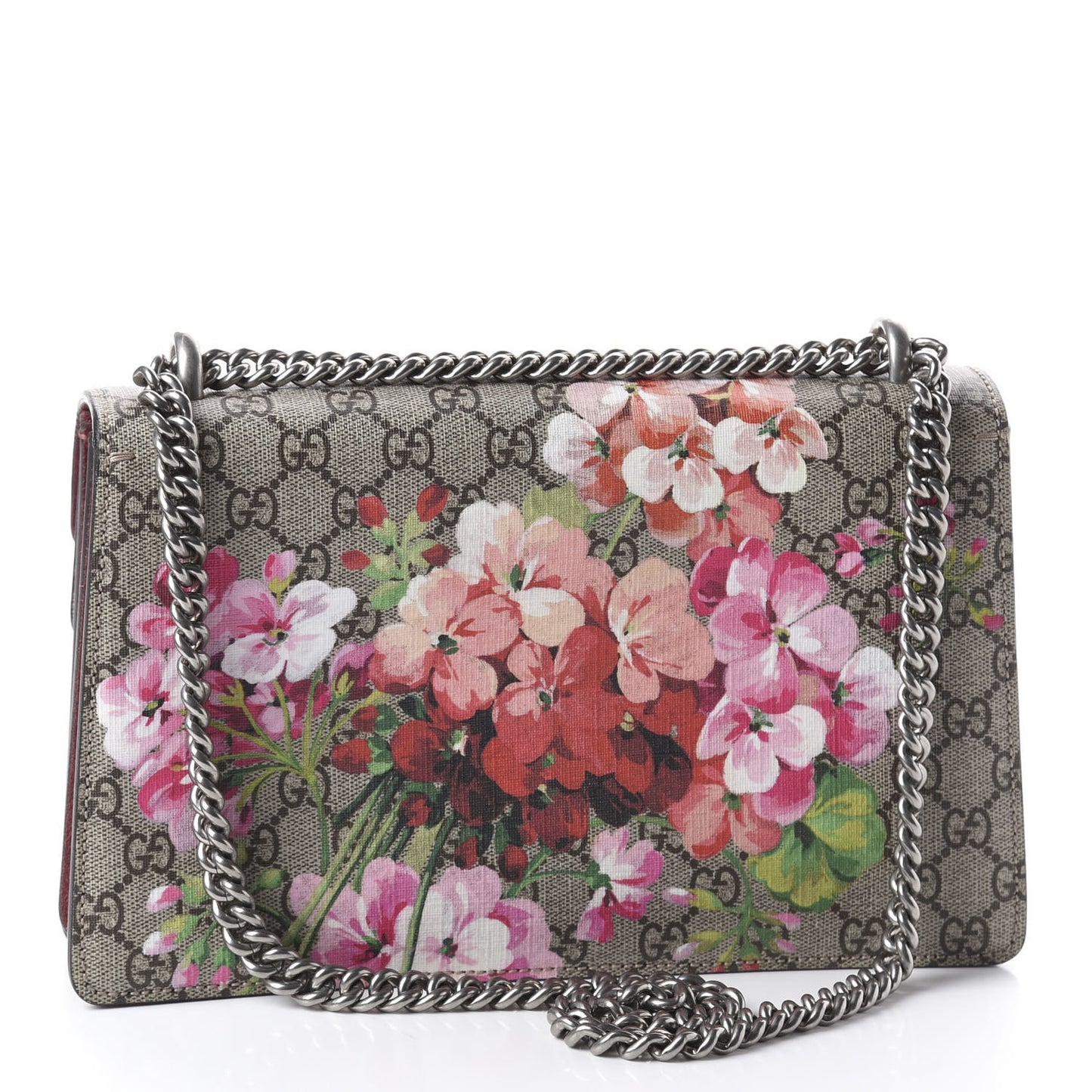 GG Supreme Monogram Blooms Small Dionysus Shoulder Bag Beige Multicolor Dry Rose