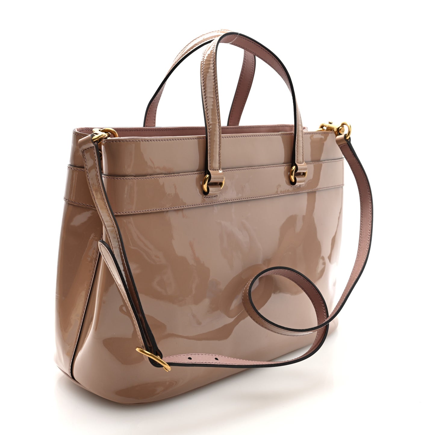 Patent Medium Bright Bit Top Handle Tote Dark Cipria