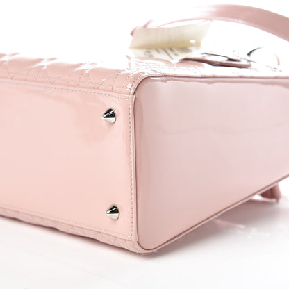 Christian Dior Patent Cannage Medium Lady Dior Rose Clair 6 of 10