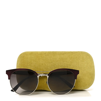 Gucci Round Metal GG0075SK Sunglasses Red Gold 7 of 7