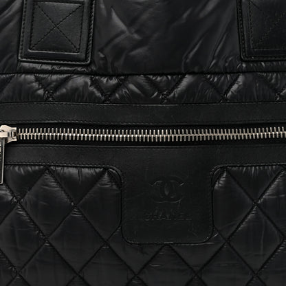 Chanel Nylon Quilted Large Coco Cocoon Tote Black 8 of 13