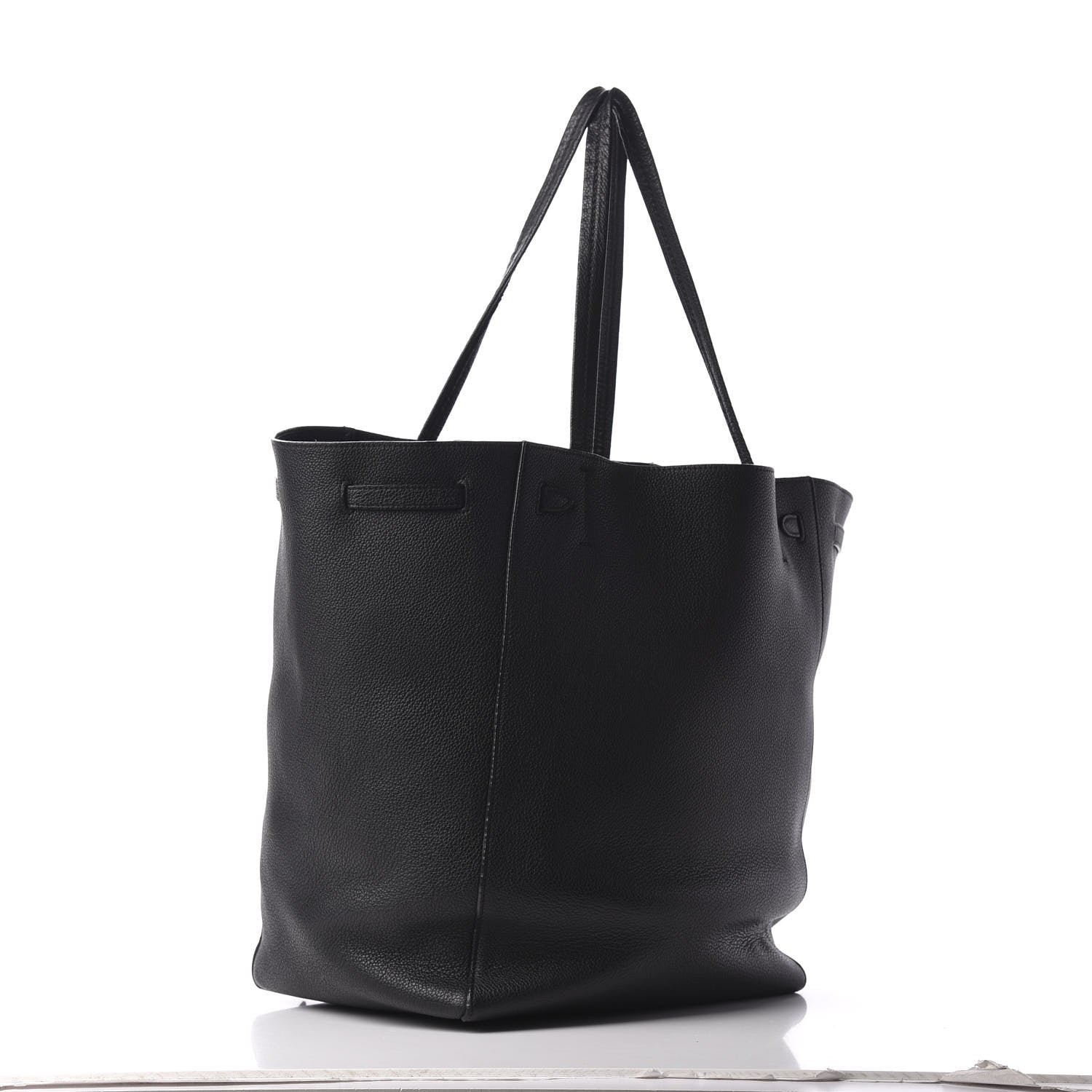 Celine Soft Grained Calfskin Medium Belt Cabas Phantom Black 3 of 9