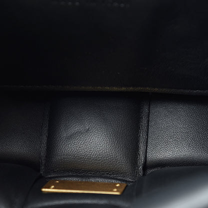 Bottega Veneta Paper Calfskin Maxi Intreccio Padded Cassette Crossbody Bag Black 10 of 13