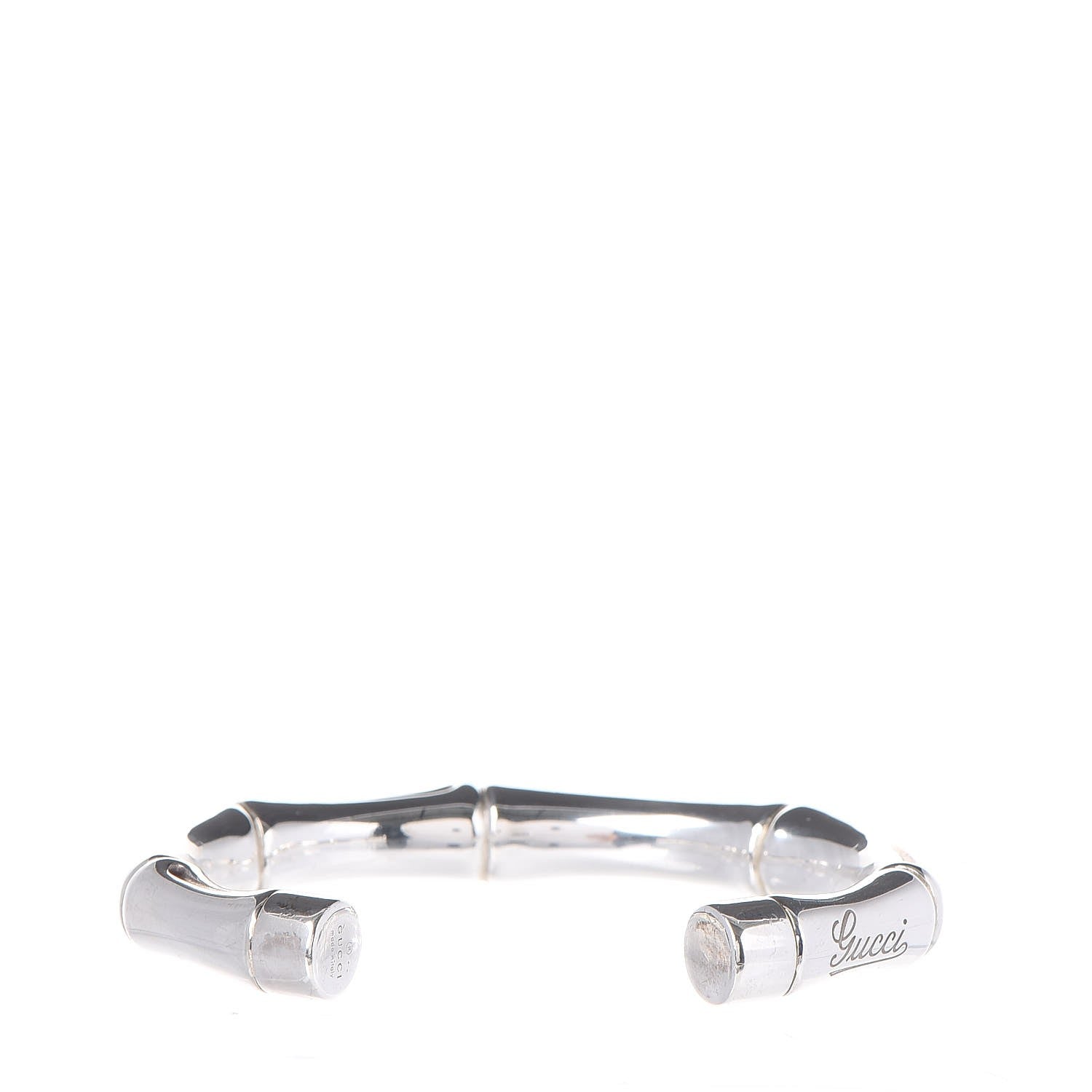 Gucci Sterling Silver Bamboo Cuff Bracelet 18 3 of 8